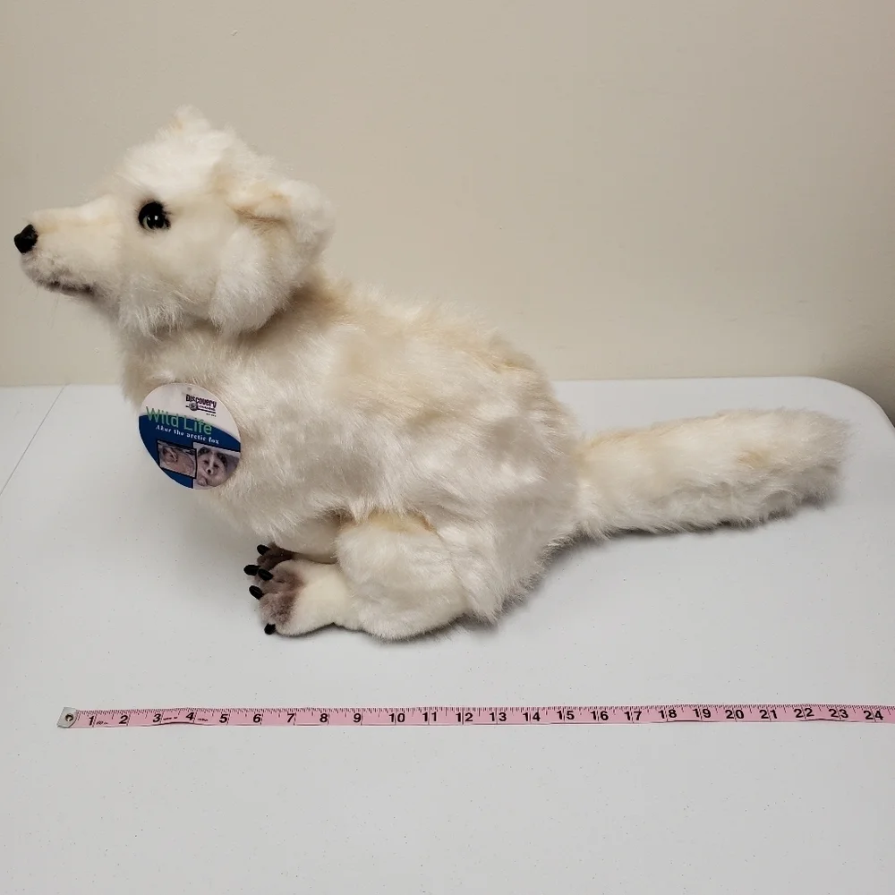 Discovery Channel Wild Life Akur the Arctic Fox Realistic Large Animal Plush - Picture 7 of 10